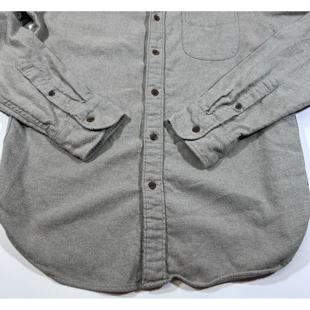 J. Crew Chamois Style Brushed Cotton Button Up Shirt Slim Fit Men's Medium